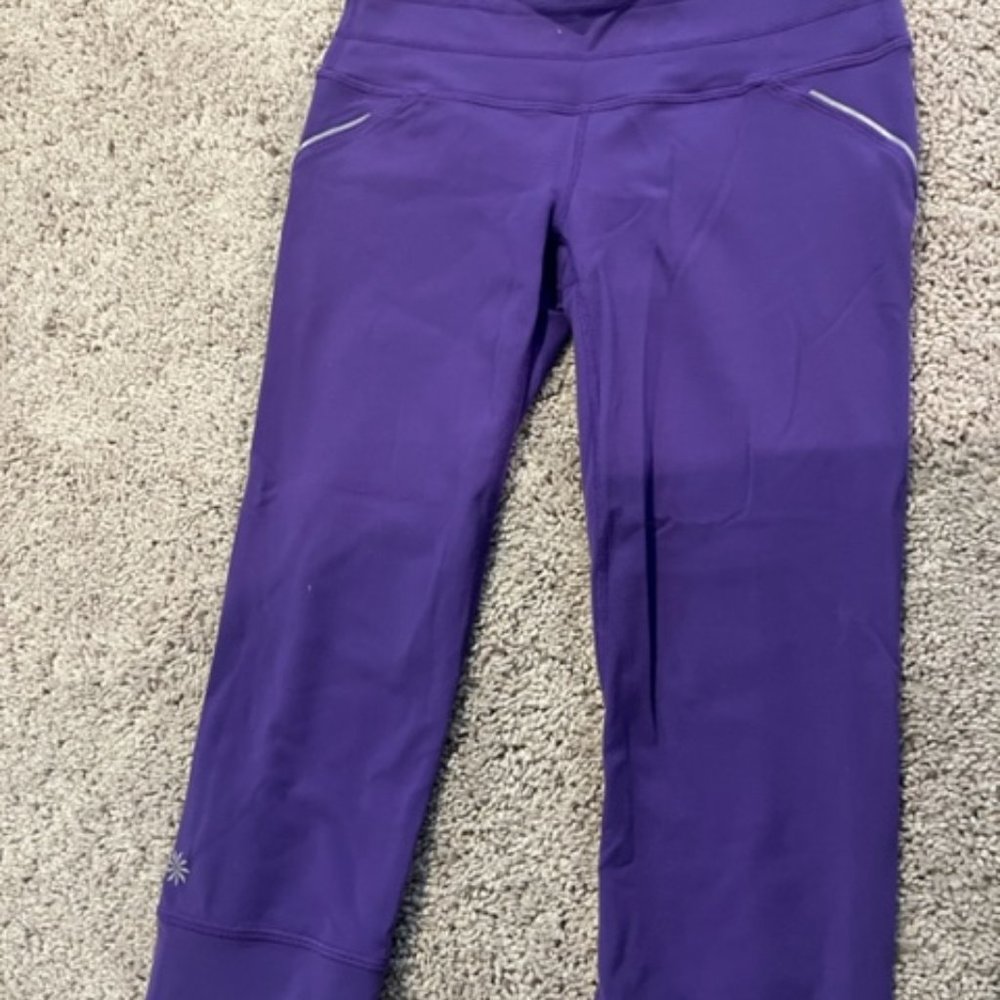 Athleta Purple Cropped Leggings (XS)